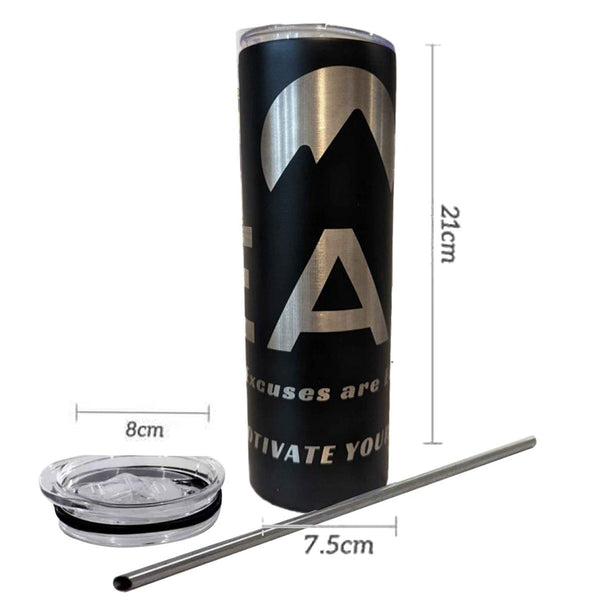 EAE Official 20 oz Skinny Tumbler | Double-walled Stainless Steal.  Insulated for Hot and Cold for Hours