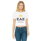 light colors Classic Women's Cropped Raw Edge T-Shirt