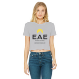 light colors Classic Women's Cropped Raw Edge T-Shirt