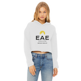 light colors Ladies Cropped Raw Edge Hoodie