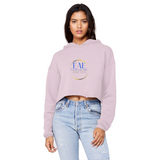 light colors Cropped Raw Edge Boyfriend Hoodie