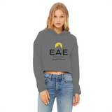 light colors Ladies Cropped Raw Edge Hoodie