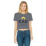 light colors Classic Women's Cropped Raw Edge T-Shirt