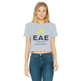 light colors Classic Women's Cropped Raw Edge T-Shirt