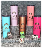 EAE Full Color 20 oz Skinny Tumbler | Double-walled Stainless Steal - Insulated for Hot and Cold for Hours